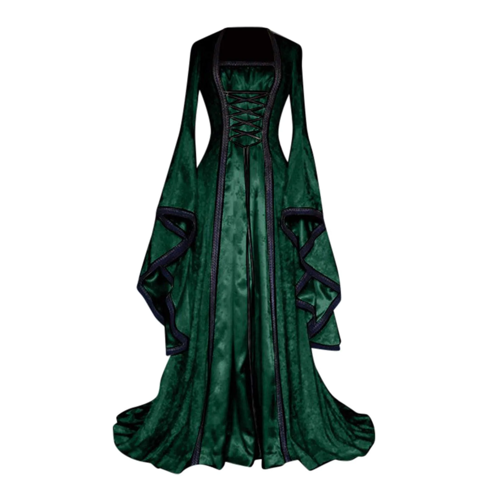 Adjustable Lace Pirate Halloween victorian dress for Women - Irish Gown Long victorian dress