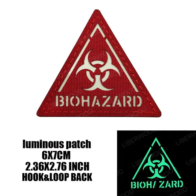 Écusson Patche Biohazard Risque Biologique Patch Thermocollant Collector
