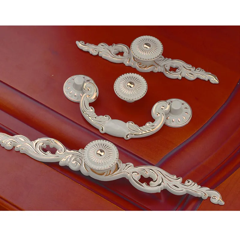 Rustic Silver Handle Rustic European dresser chest of drawers Drawer Knob...