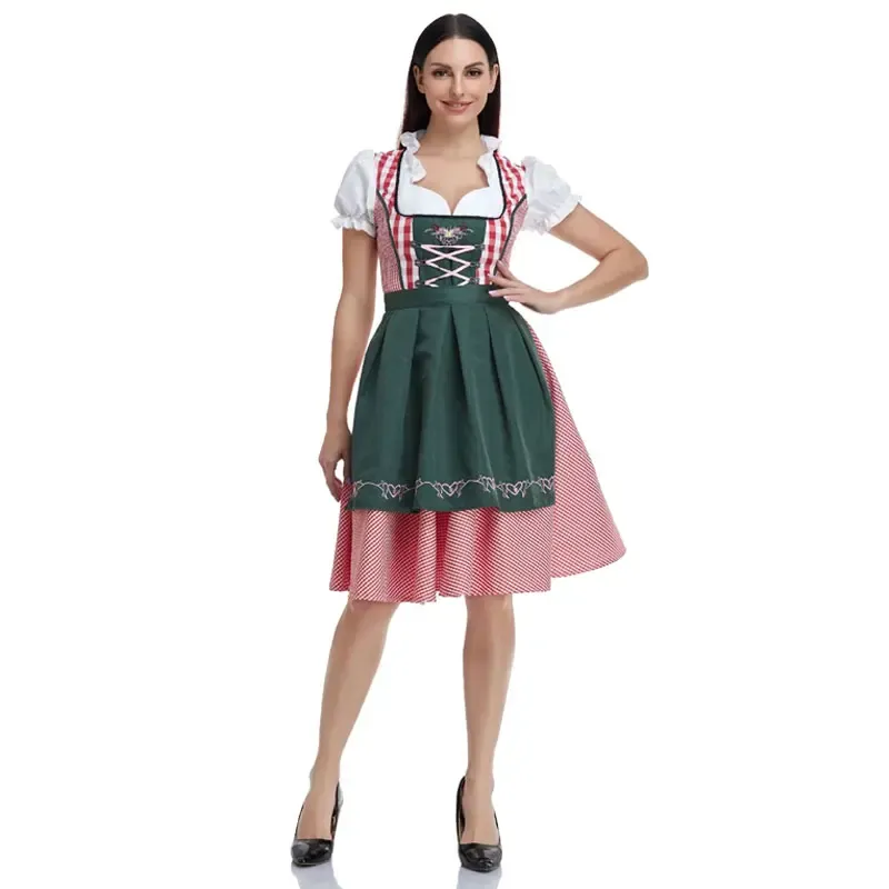 chinese dress ladies Ladies Oktoberfest Costume Bavarian Beer Wench German Barmaid Fancy Dr
