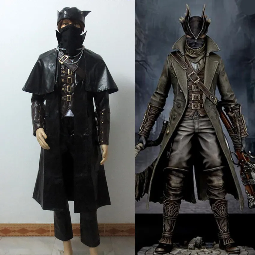 Bloodborne Hunter Black Cosplay Costume Custom Made for Men