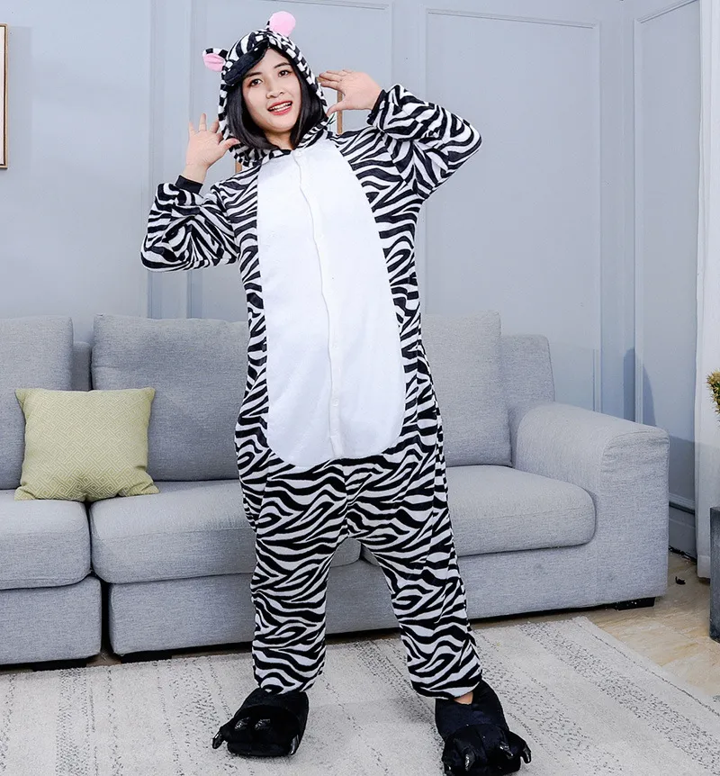 Pyjama Combinaison (onesie) Unisexe Animal - Velours Doux, Avec Poches - Taille M à XXL - Pour Soirée Pyjama Ou Maison - 4