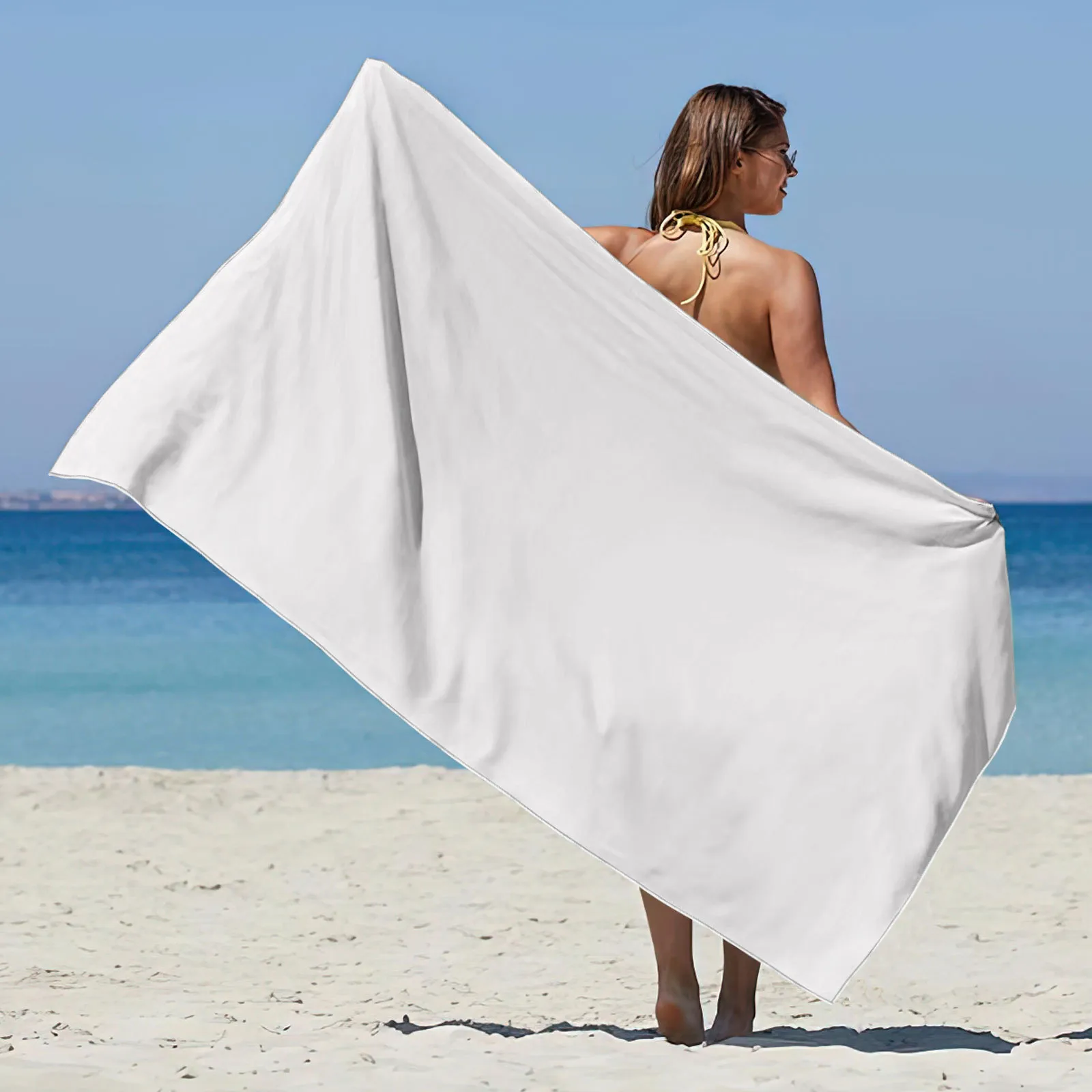 Serviette de plage en microfibre à séchage rapide imprimée double face avec nom Serviette de plage en microfibre à séchage rapide imprimée double face avec nom