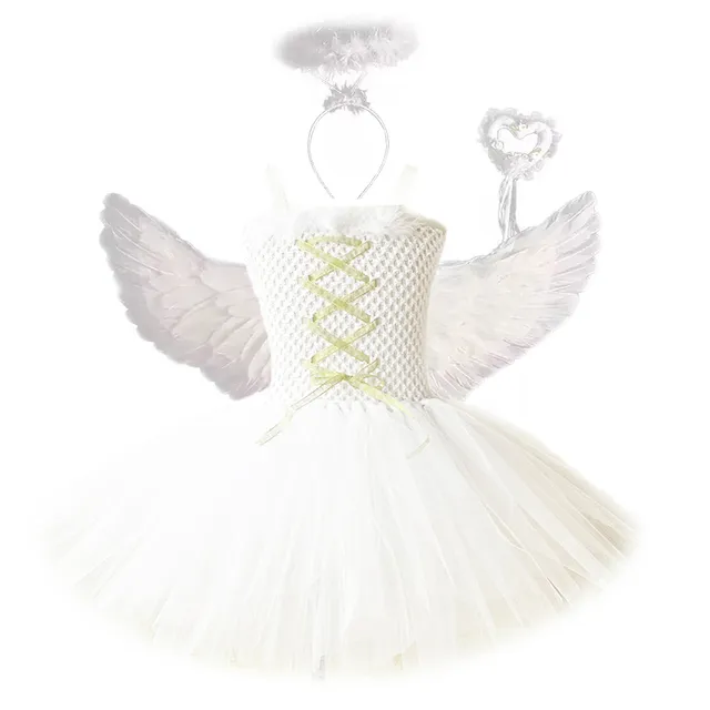 White Angel Heaven Christmas Tutu Dress Princess... From  Uledemode_official, $11.68