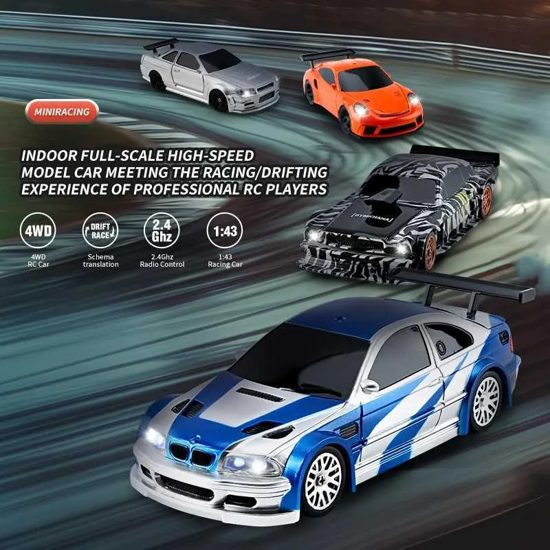 Video su Qual è AiJH 1: 64 Mini 4WD Auto da Corsa RC Drift con Luci LED Giocattolo da Scrivania Veicolo Radiocomandato Modello Giocattoli