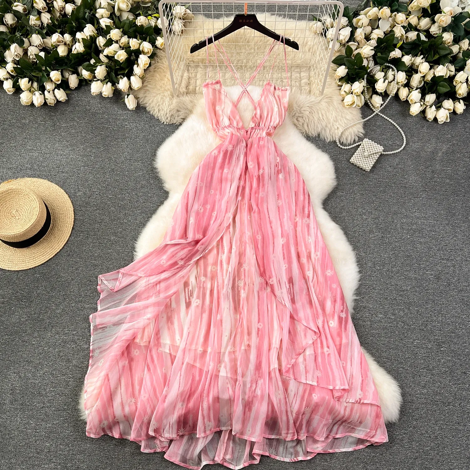 Womens Chiffon A Line Slip Dress With Spaghetti... From Xiongstore, $36.19  In Bulk | DHgate.Com