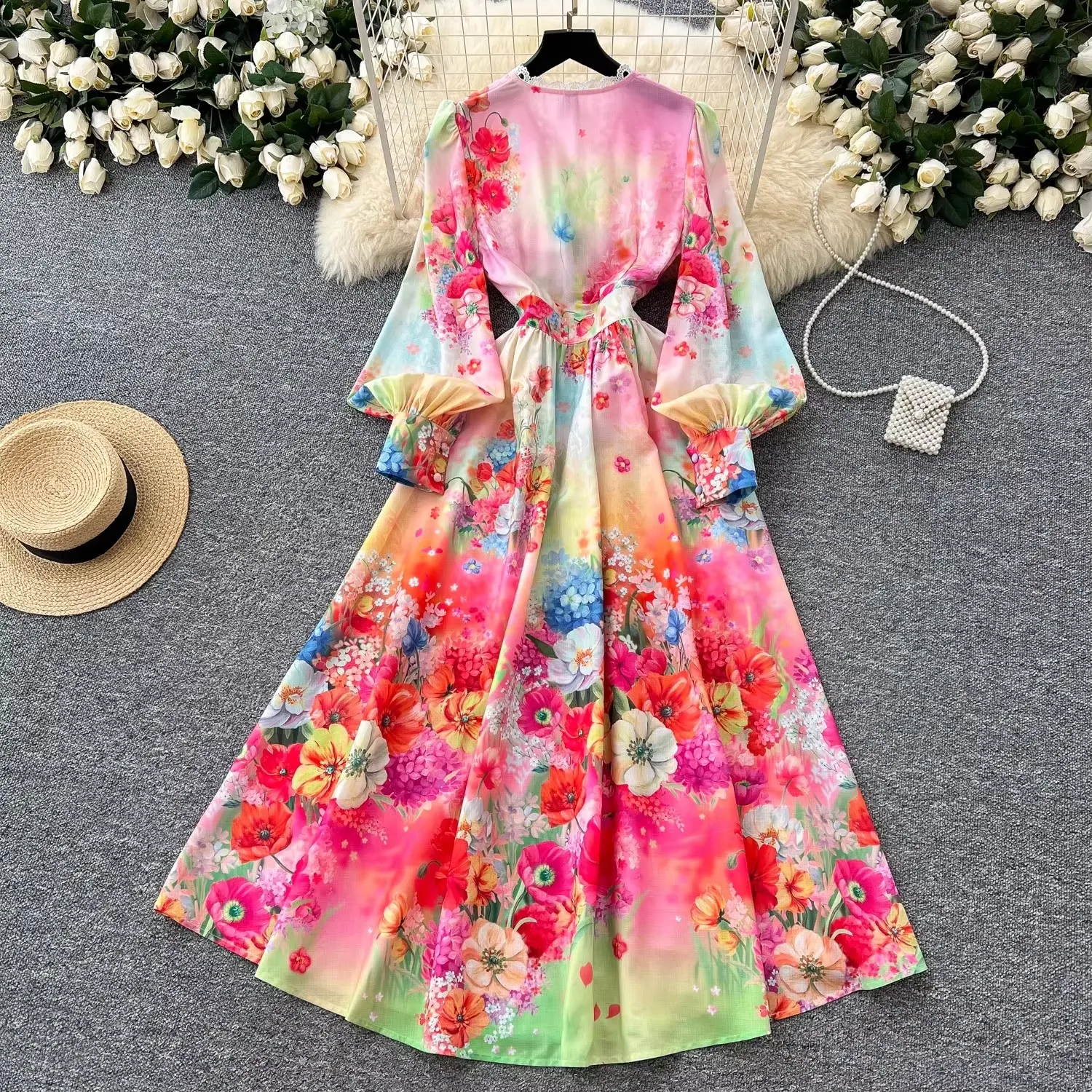 chinese dress ladies Brown Pakistani Maxi Dress | Ayzel | Fleur De Lis Formals'23