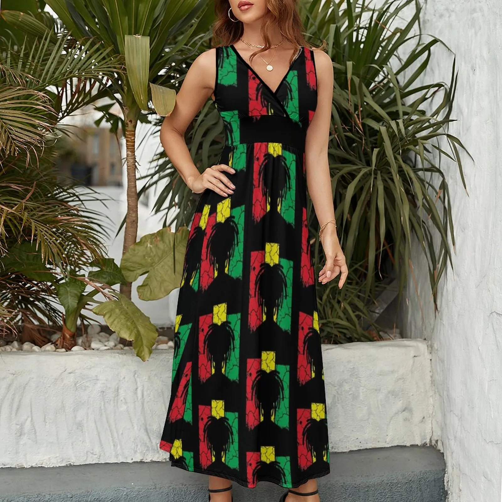 Printed Bodycon Dress: Vibrant Jamaican Style, Spring Fashion. Shop Now!  from Dhgate Basic & Casual Dresses - price 24.21
