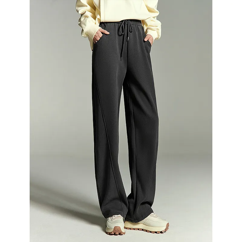 Pantalones De Chándal Para Mujer - Holgados, Pierna Ancha, Cintura Elástica Con Bolsillos, Cómodos Para Deporte Y Ocio