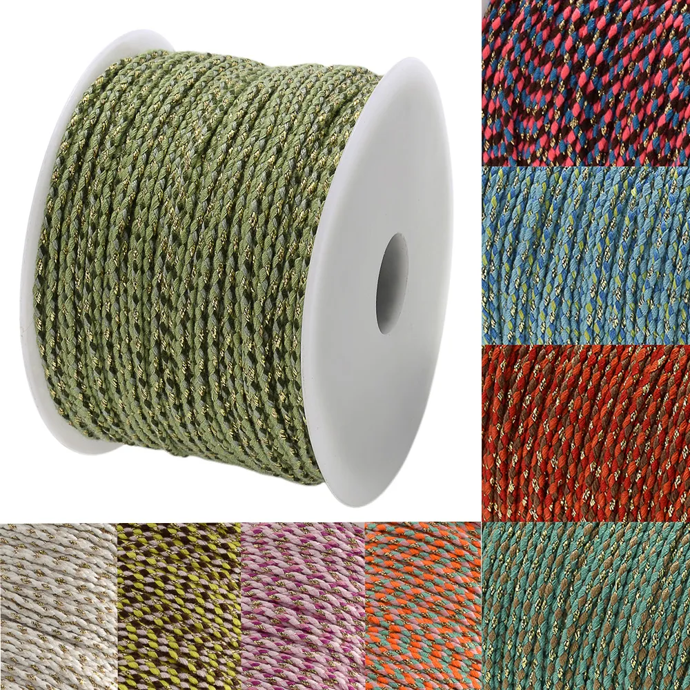 Natural Cotton Rope For DIY Crafts 2mm Colorful... From Dhchicboutique ...