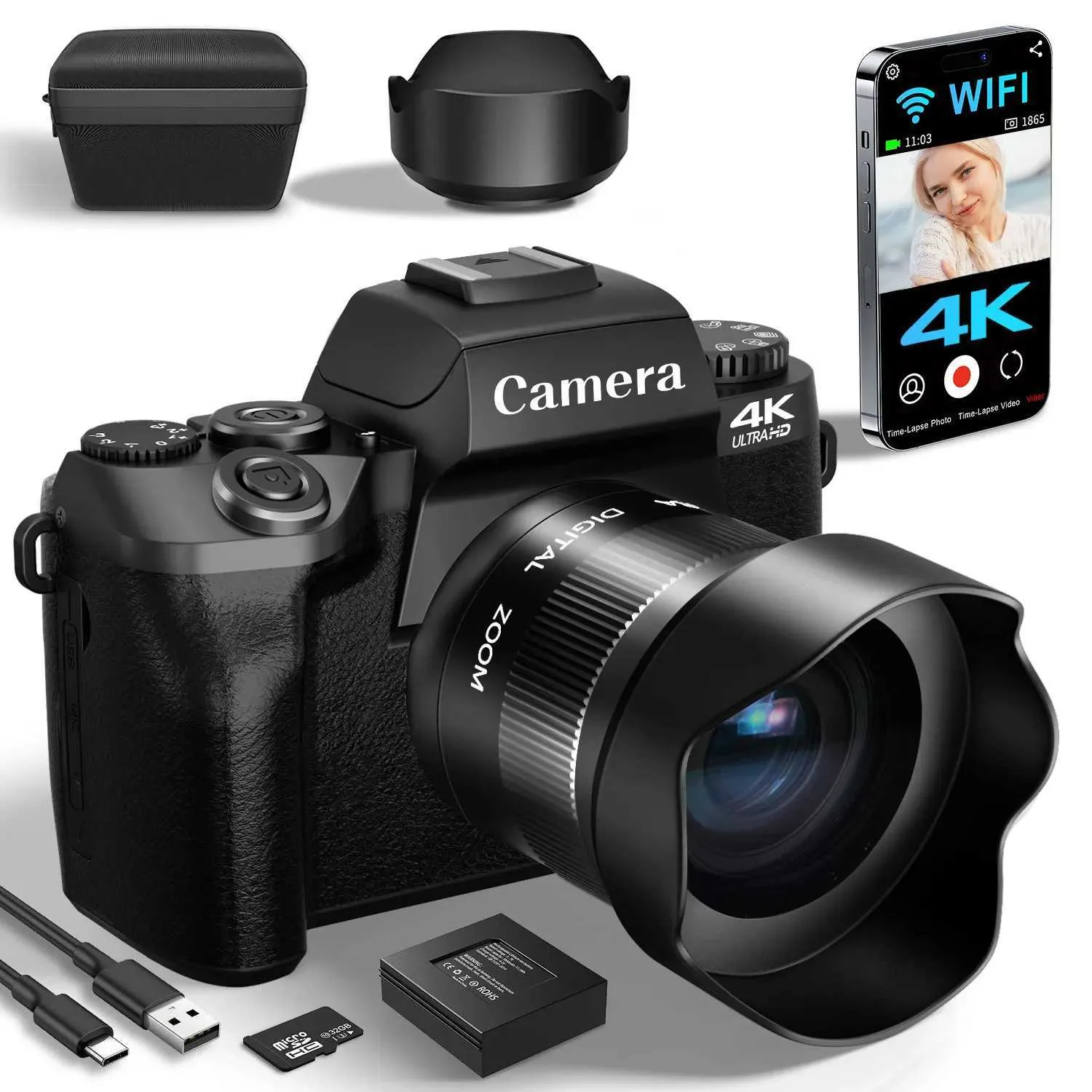 Computer Digital Camera Digital Cameras 4K 64MP Digital Cameras For... From Akumsj, $136.12 ...