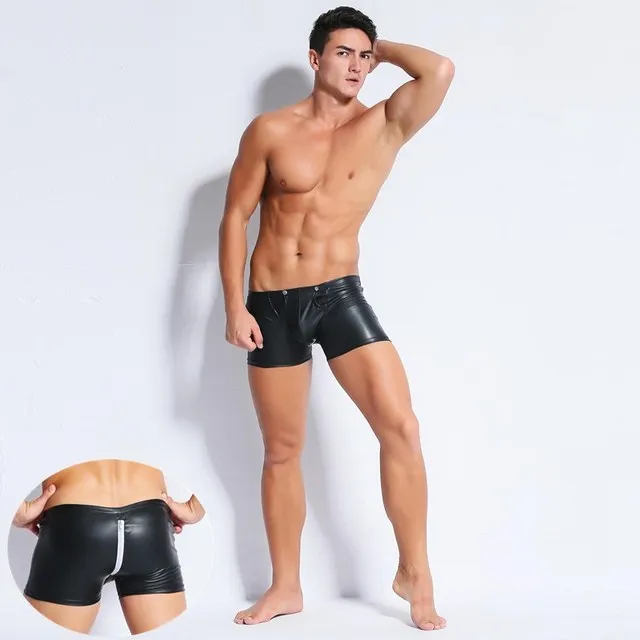 Short Boxer In Pelle In Pvc Uomini Cavallo Aperto, Wetlook, Senza Cavallo, Mutandine In Lattice, Biancheria Intima Fetish Da 14,45 € | DHgate - Foto 2