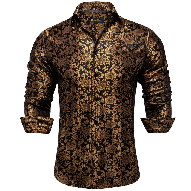 gold dress shirt for men African Gold Shirt For Men