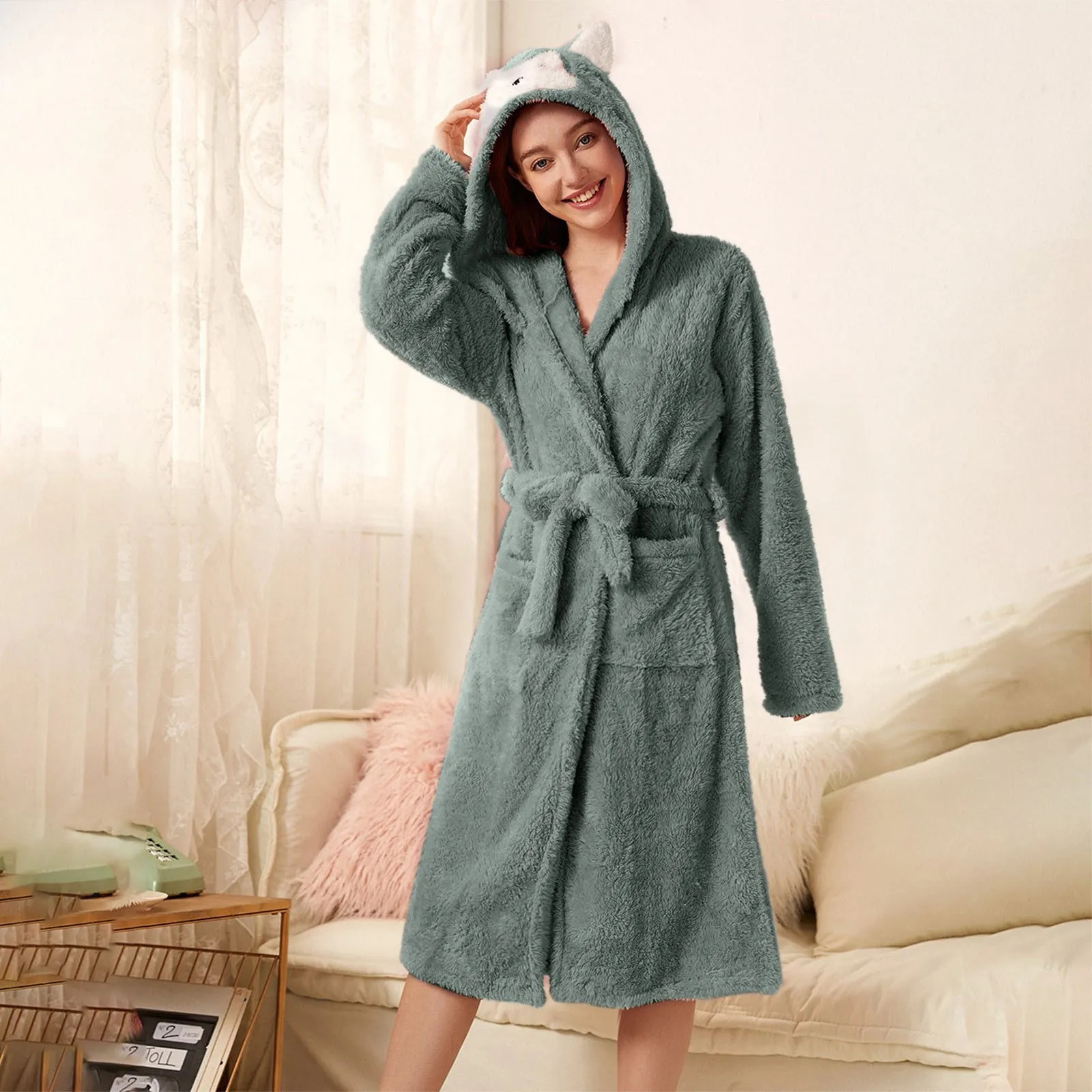 white christmas dresses Dusky Pink Baby Dressing Gown With Cute Ears  Roo And Little Boo