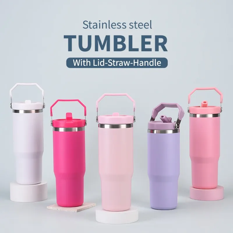30oz Stainless Steel Vacuum Insulated Tumbler Cup with Double Wall for ...