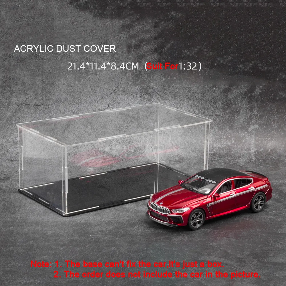 MINGZHE - 100 cajas de exhibición de coche con modelo a escala 1/64, transparentes, cuadradas, transparentes, de plástico, PVC, caja de exposición, accesorios (transparente