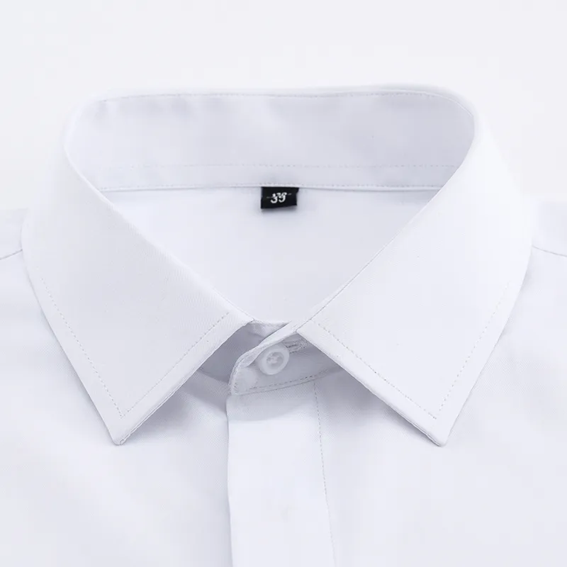 HISDERN - Camisa de vestir para hombre, manga larga a juego, con lazo y bolsillo cuadrado