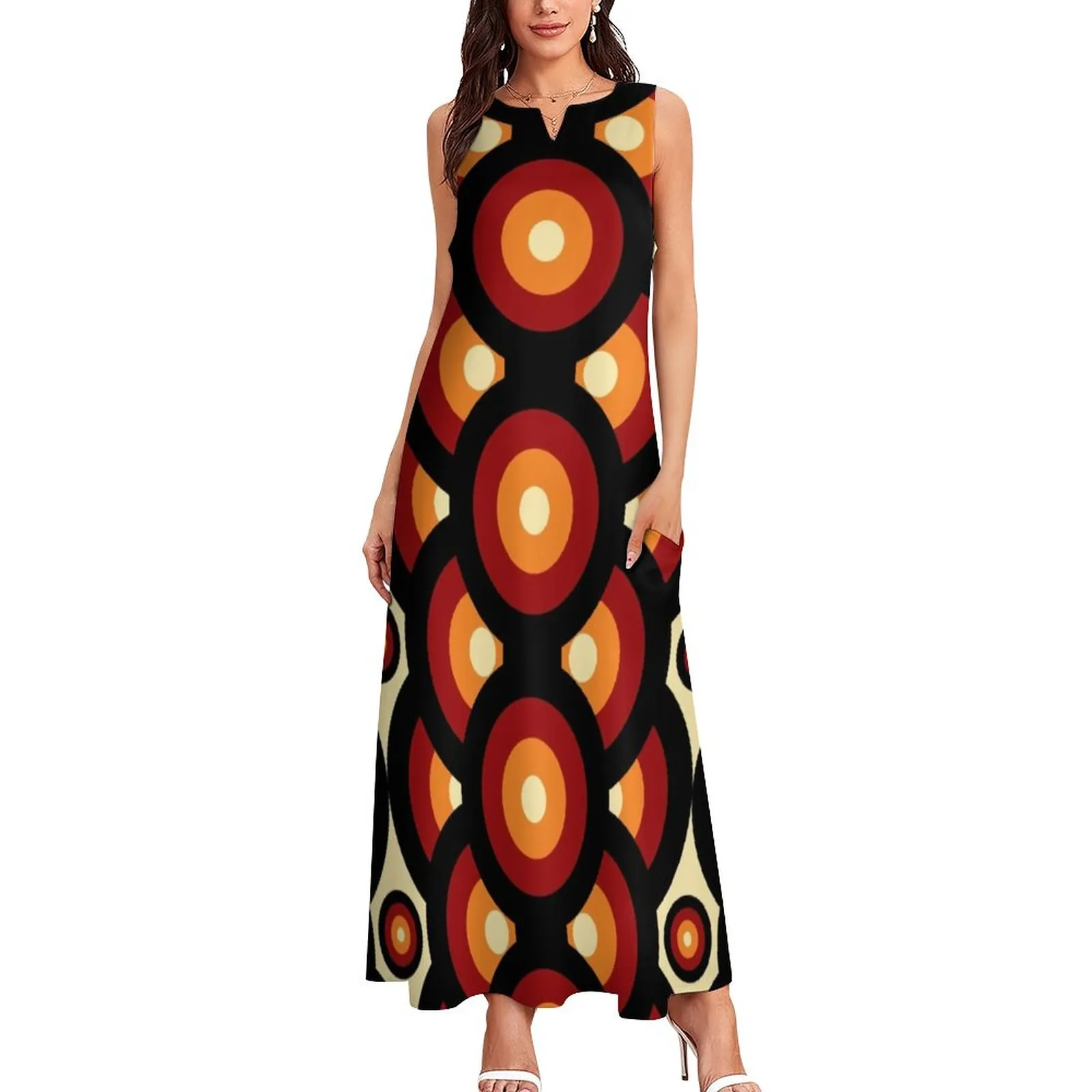 knee length dresses for ladies Late 50s/ Early 60s Pink Chiffon Maxi Dress main image 0