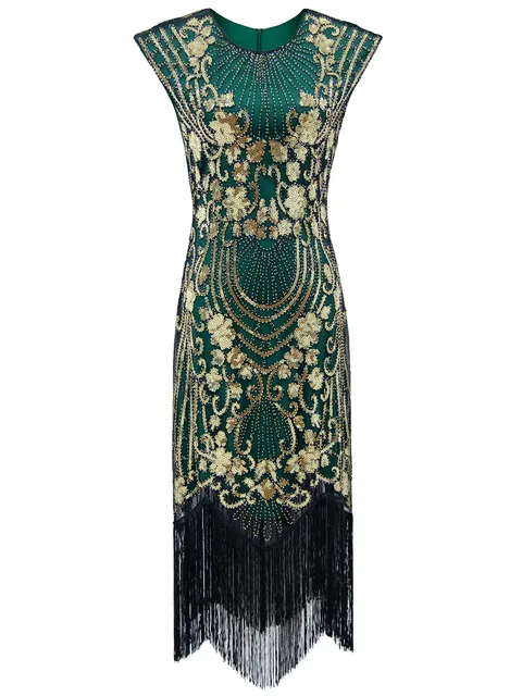 Gatsby Dress: 1920s Style Sequin Fringe Midi Dress,... From Dh2958055,  $24.56 In Bulk | DHgate.Com
