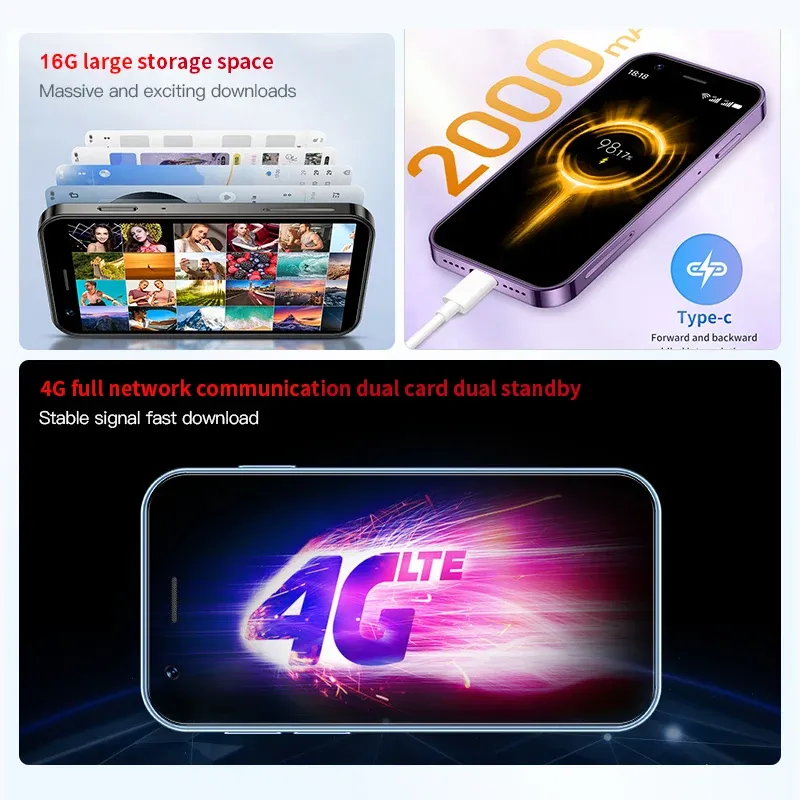 Soyes XS16 Mini Android10.0 Akıllı Telefon 4G Ağı 2GB Yi TL4