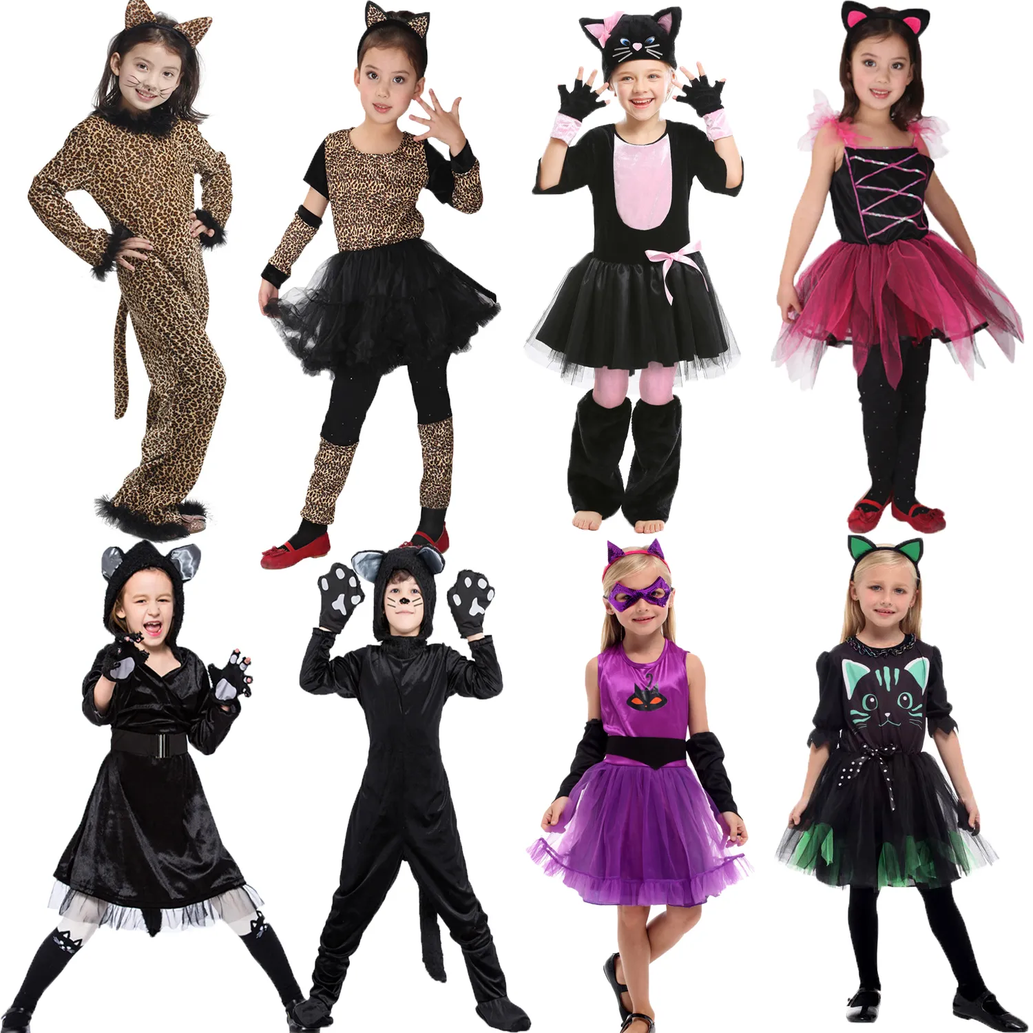Katzenohren-Wäscheklammer Als Haarspange – Schwarz & Rosa – Für Kostüm, Karneval & Party