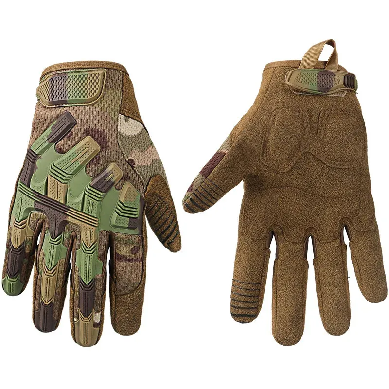 Off Road Scooter Green Touch Screen Non Slip Motorcycle Riding Woodland Camo Combat Gloves Tactical Motorcycle Glove - Foto 9