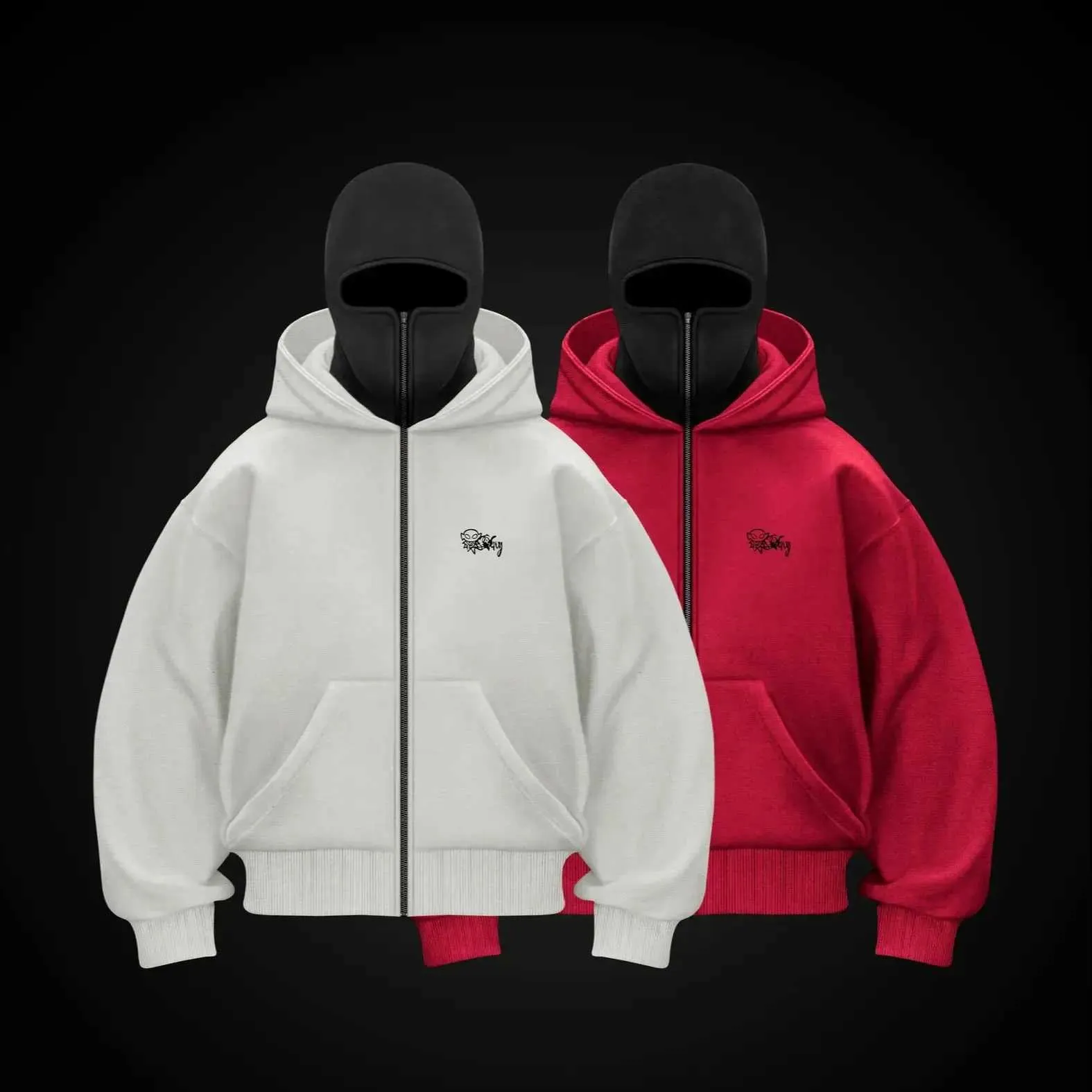 MKI Miyuki Zoku Chunky Rib Knit Hoodie in Off White | EQVVS