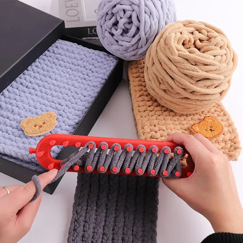Rectangle Round DIY Knitting Loom Scarf Sweater Ha... - Grandado