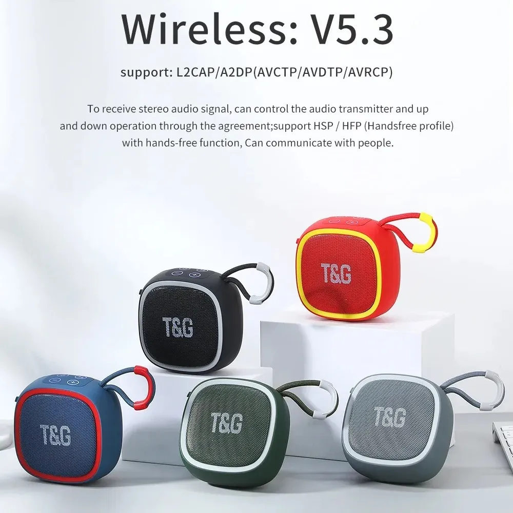 Portable Bluetooth Speaker with Surround Sound Travel, Sports, Outdoor