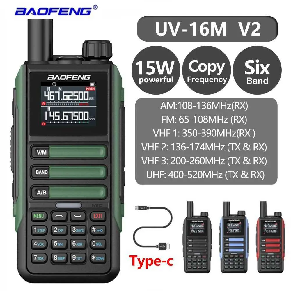 Talkie-walkie UV-16 Plus 10W Double Bande VHF/UHF - Étanche IP68, Portée 5-10 Km, Batterie 8800 MAh
