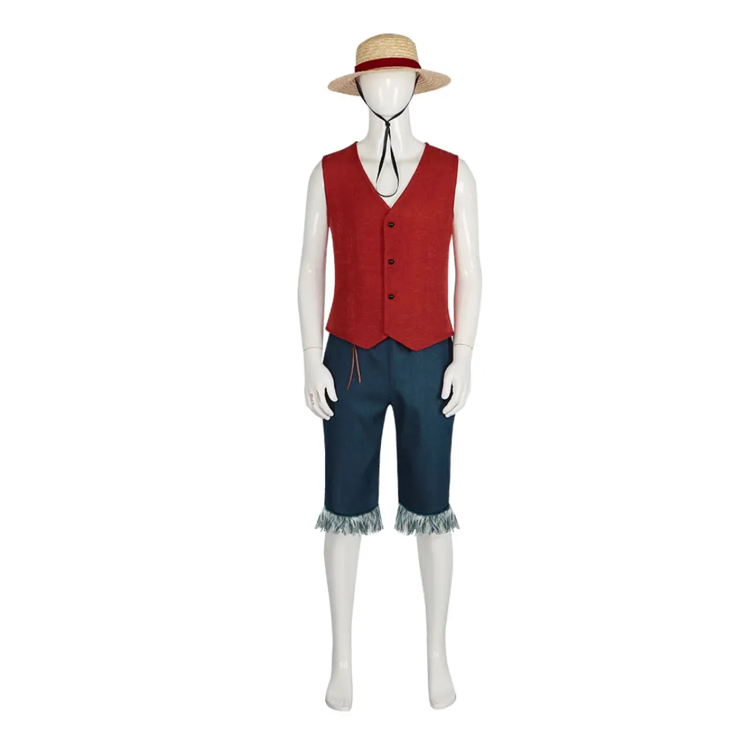 Luffy Cosplay Kostuum Red Tanktop Lange Broek Set Voor Mannen Strohoed  Inbegrepen 2024 Carnival Party Outfit Van 16,78 € | DHgate, image size:1080x1080