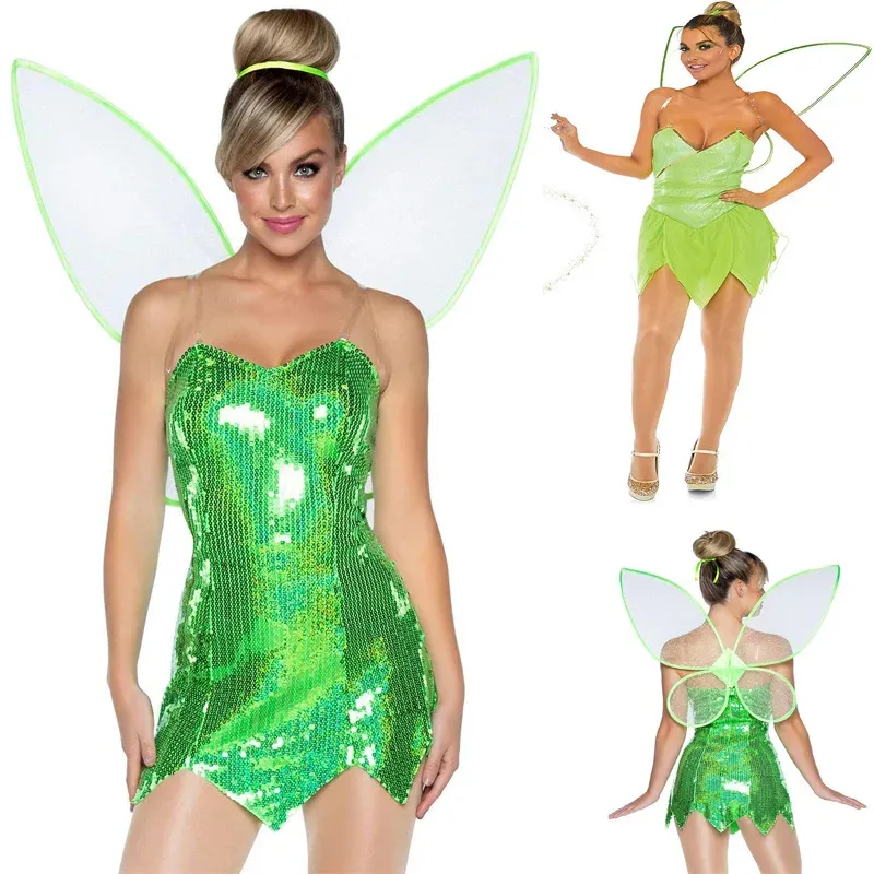 strapless open back dress Infant Baby Girl Green Fairy Princess Tinkerbell Dress with Bow Headband 3-6 Months