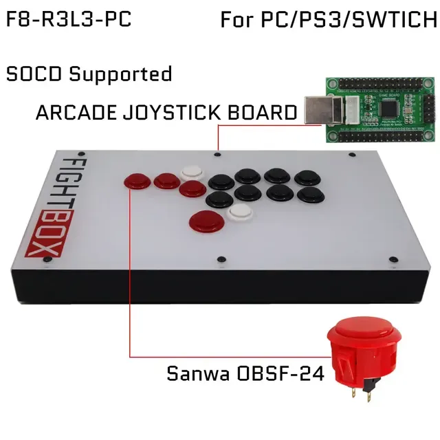 Hitbox Arcade Joystick Game Controller for PS4/PS3/PC
