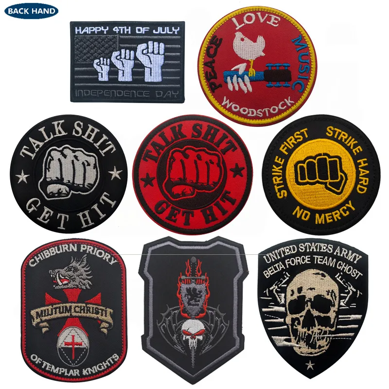 Patch De Insignias De Bucle De Gancho Táctico Militar: Parches De
