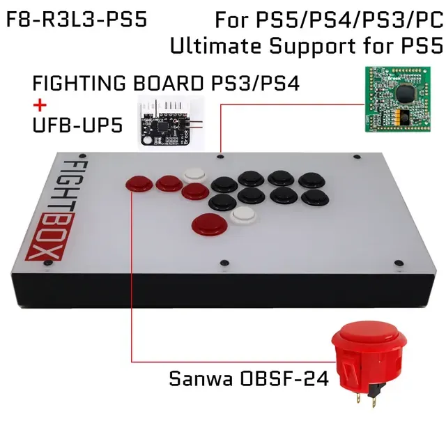 Hitbox Arcade Joystick Game Controller for PS4/PS3/PC