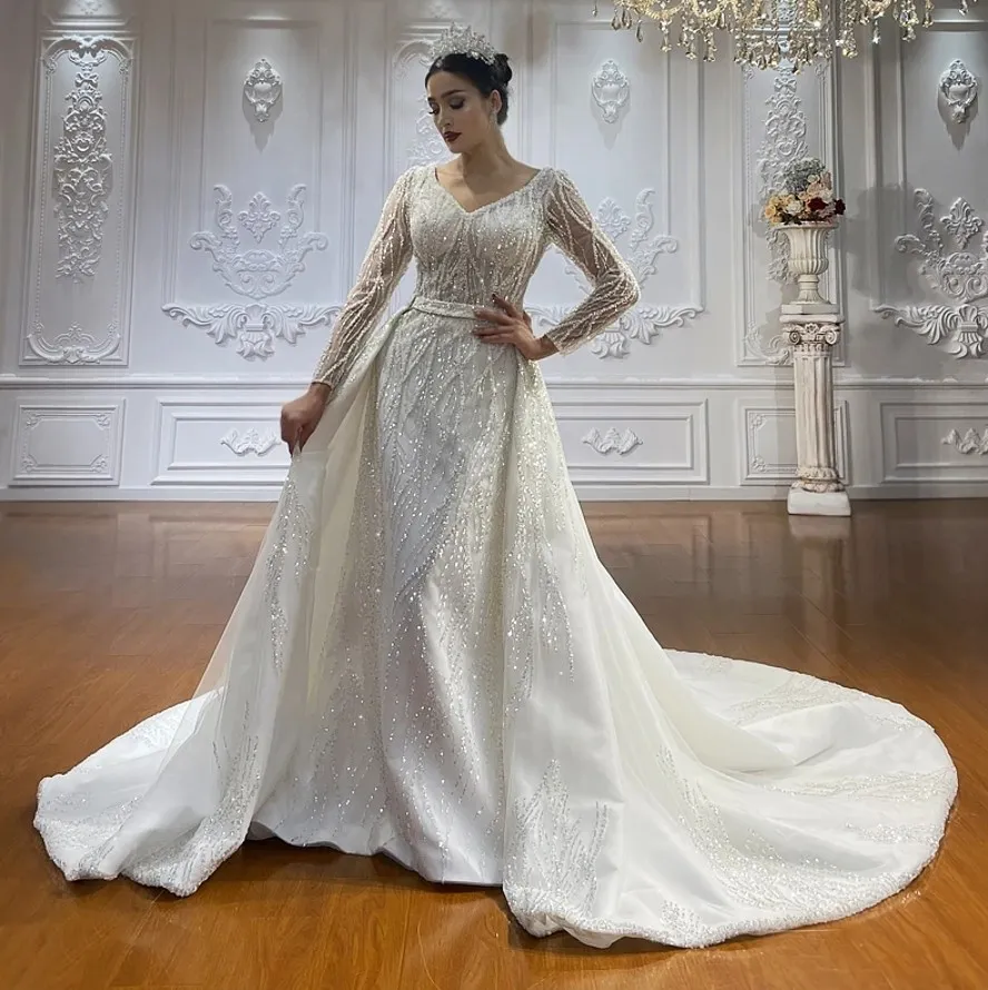 sachin and babi light blue dress Pearl Wedding Dresses