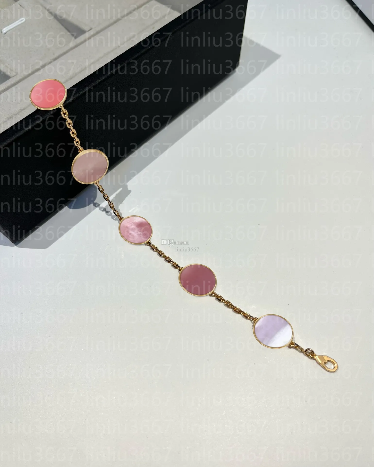 18k Gold Bracelet Womens Rose Gold Chalcedony Bracelet, V Gold