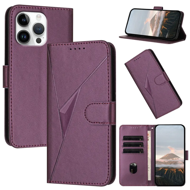 Cover Portafoglio In Pelle PU Per Xiaomi Redmi Note 12 Pro Plus 5G, Con Supporto E Slot Carte, Viola - 5