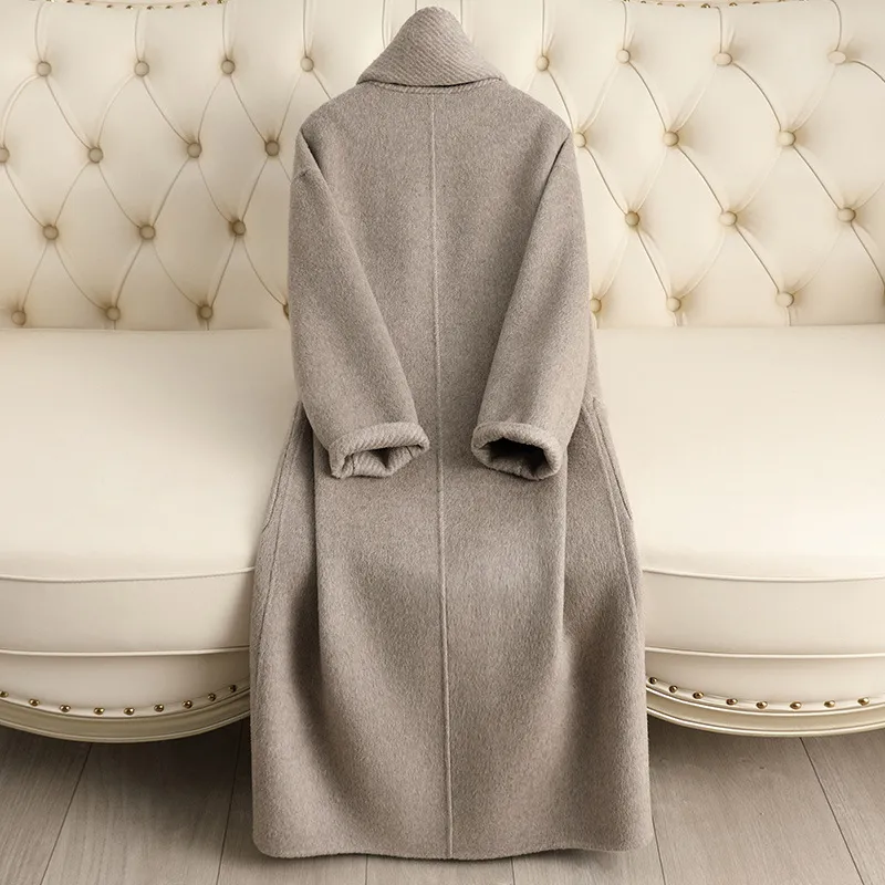 chinese dress ladies 100% Pure Wool Double-layer Wrap Coat – AhaAha main image 1