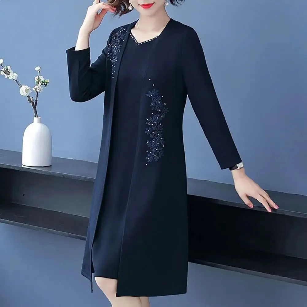 Set Womens Coat Dress Set Long Sleeve V Neck... From Mu02, $17.25