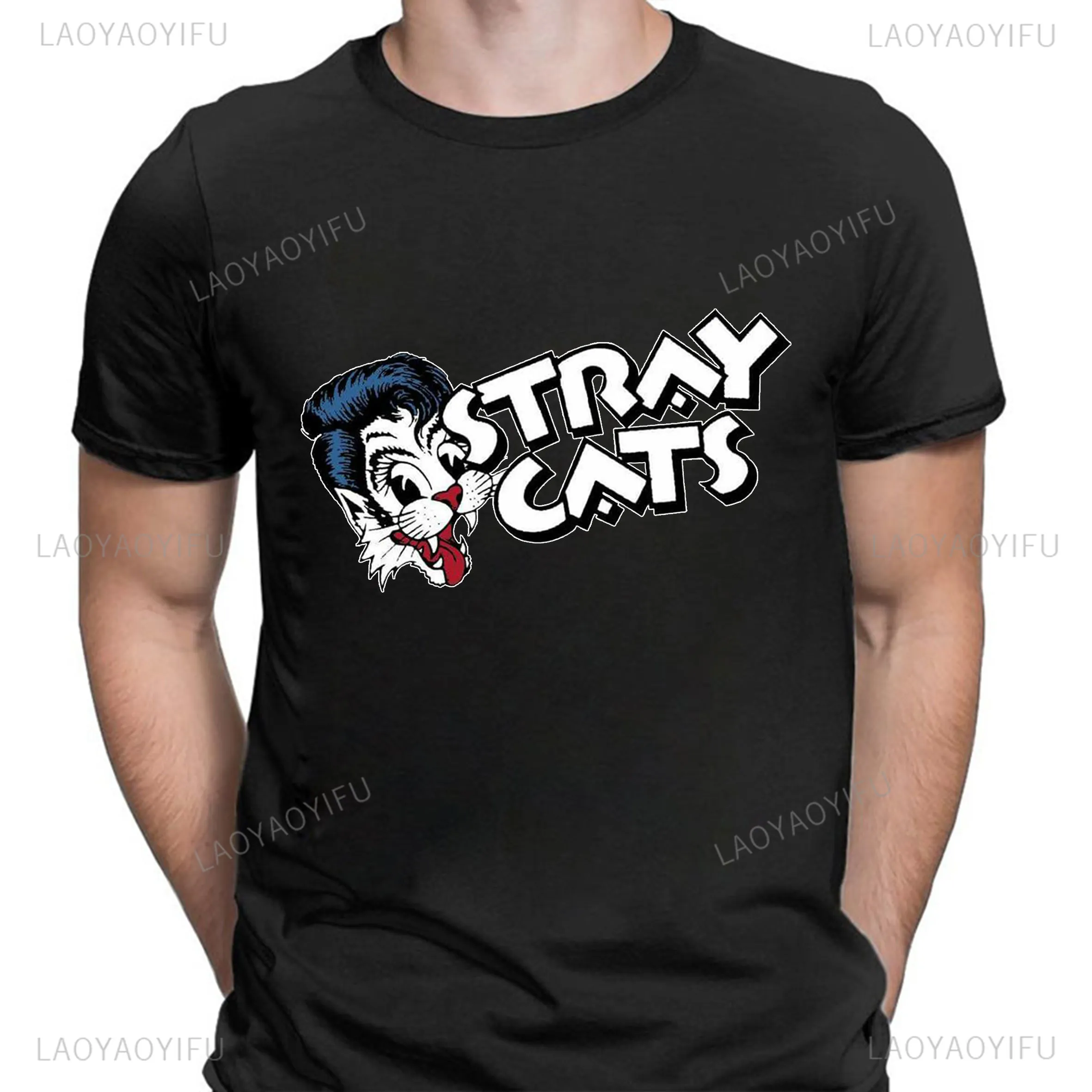Stray Cats Graphic T Shirt, Rockabilly Cotton Tee | DHgate