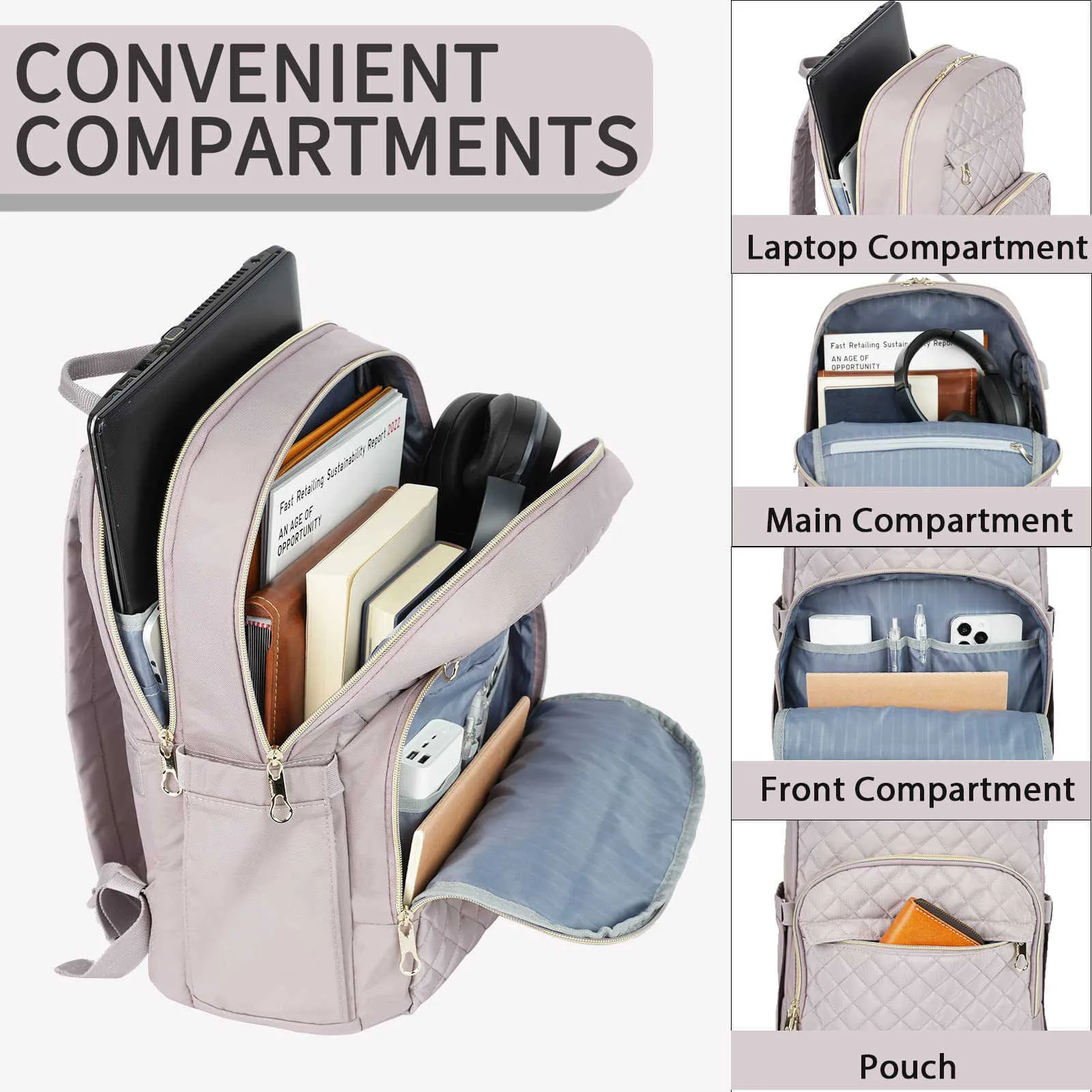 Women's Laptop Backpack For Business And School Commuting_voghion.com