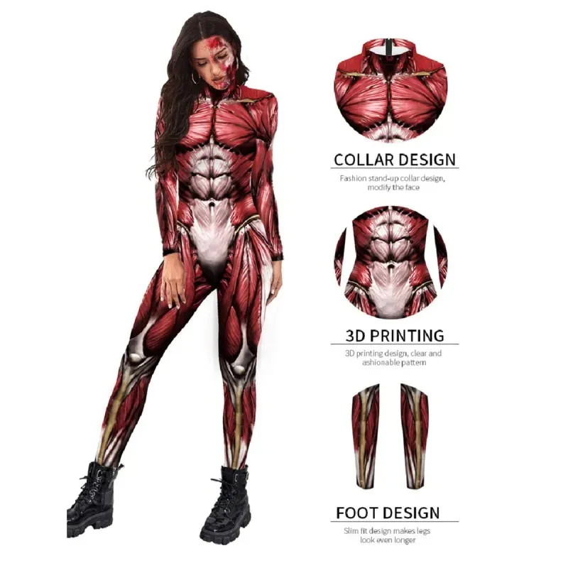Adult Cosplay Costumes Unisex Full Body Suit Funny 3D Print