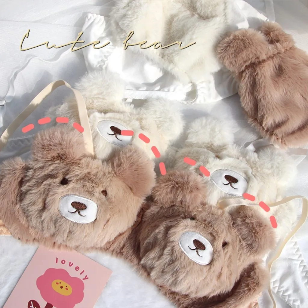 Japanese Lingerie: Cute Cartoon Bear Wireless Bra Set... From  Uledemode_official, $23.12 | DHgate.Com