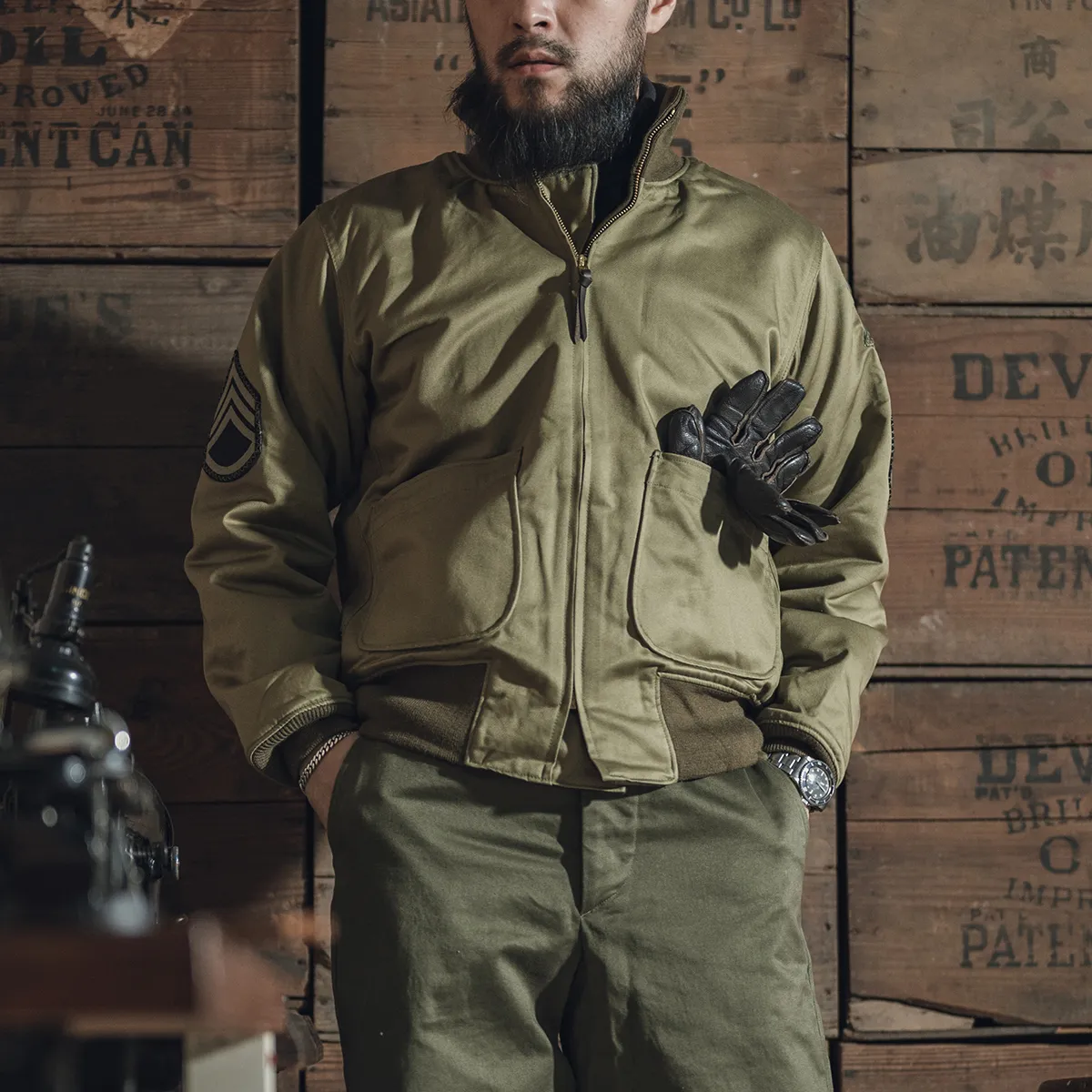 Bronson Fury Tanker Jacket 1940s Winter Combat Outerwear Cotton