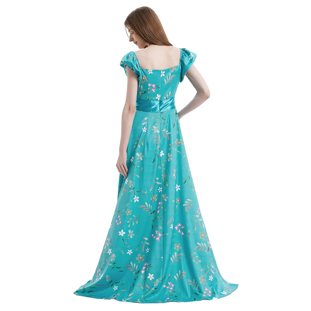 giselle enchanted blue dress Enchanted 2 Giselle Cosplay Blue Princess Dress Costume Ladies Outfit Blue  Dress