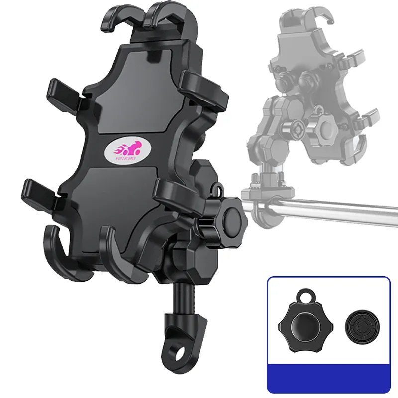 JOYROOM Motorcycle Phone Mount, [Fastest Visualize Lock