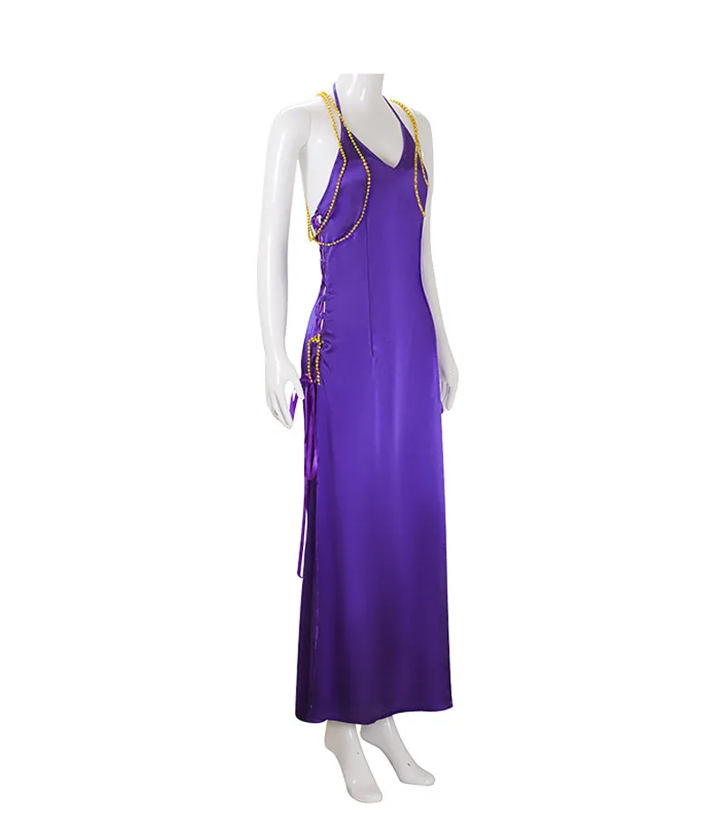 one piece nami purple dress Anime One Piece Nami Purple Dress Anime Cosplay Costume Woman Sexy Outfit Purple Tight Split Dress