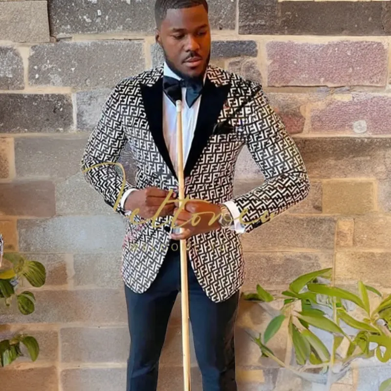 Floral Slim Fit Men's Suits