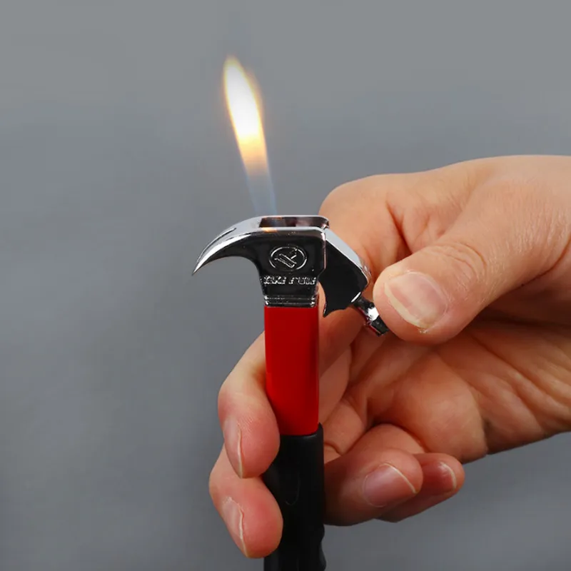 Mini Hammer Shape Metal Cigarette Lighter Refillable Butane Gas Toy  Ornament for Home Decoration from Dhgate Cigar Accessories